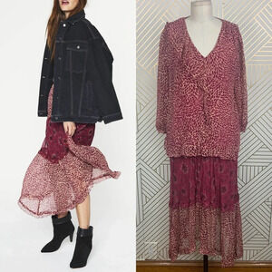 Ba&sh Lady Blouse‎ Two-Piece Skirt Set Jupe Gapi Rose Size US 0 / XS